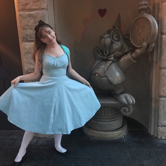 Vintage 50s dress blue - Picture 3 of 3